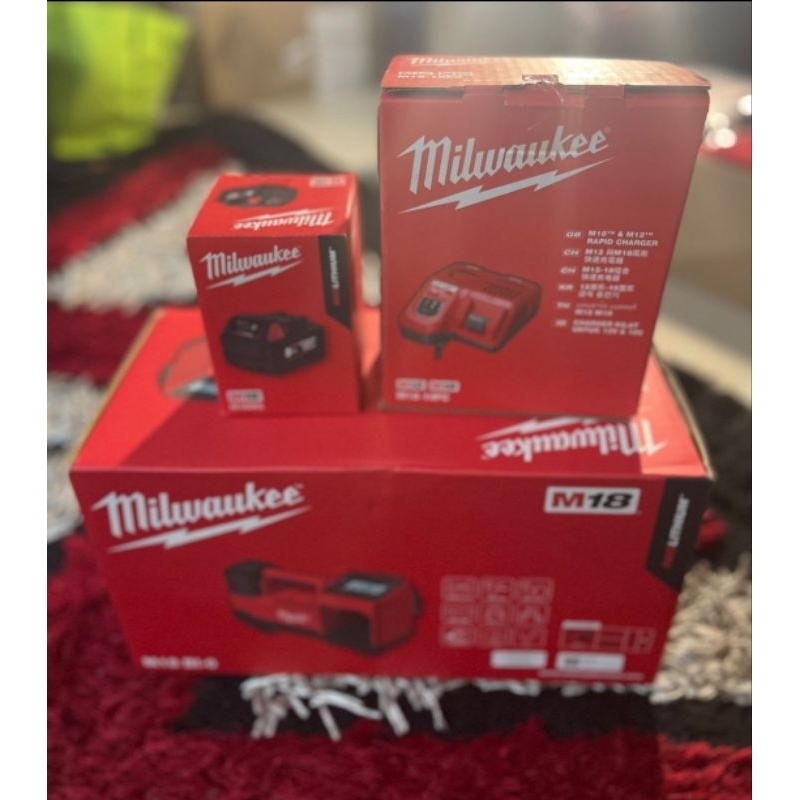 Milwaukee M18 Inflator set with 5.0Ah and Rapid Charger | Shopee Malaysia