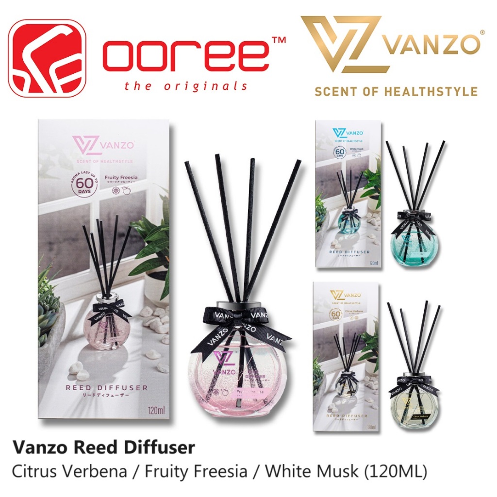 VANZO REED DIFFUSER CITRUS VERBENA / FRUITY FREESIA / WHITE MUSK AIR