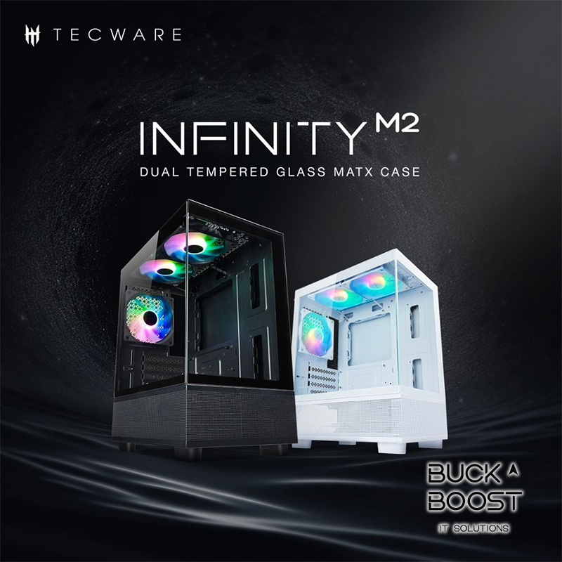 Tecware Infinity M2 ARGB MATX Case BLACK / WHITE PC CASE Shopee Malaysia