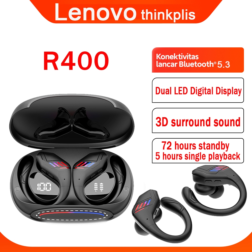 Lenovo Same Style R400 Series Bluetooth Wireless Earbuds TWS Touch ...