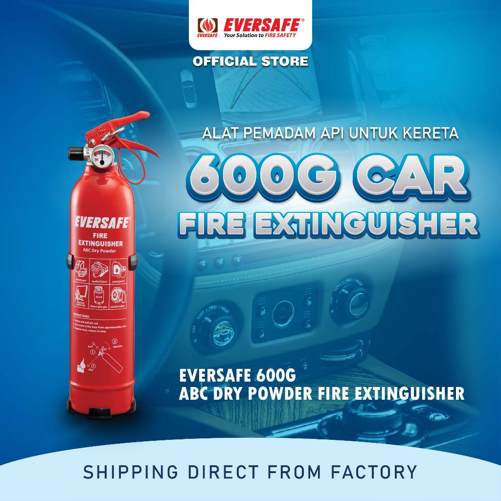 [HQ] EVERSAFE 600g Fire Extinguisher Car & House (EVERSAFE 600g Alat