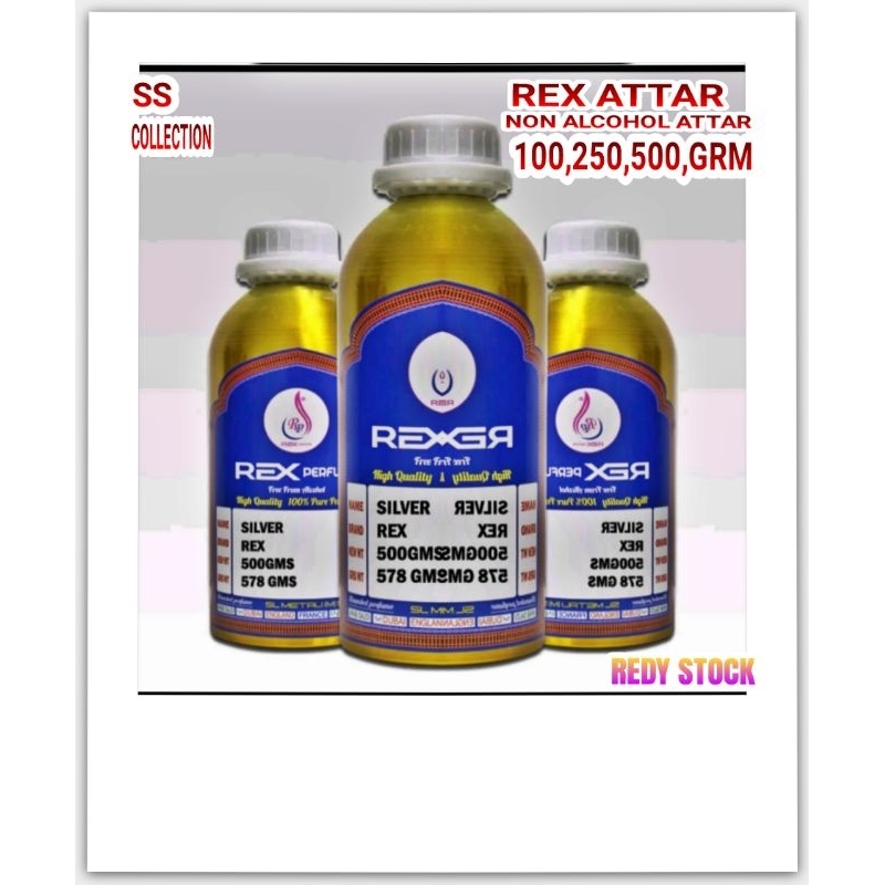 SILVER 100ML,250ML,500ML REX ATTAR BY REX PERFUME, LONG LASTING UPTO ...