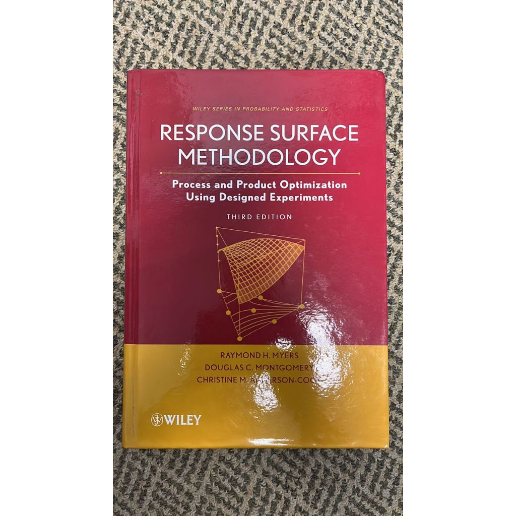 response surface methodology process and product optimization using designed experiments