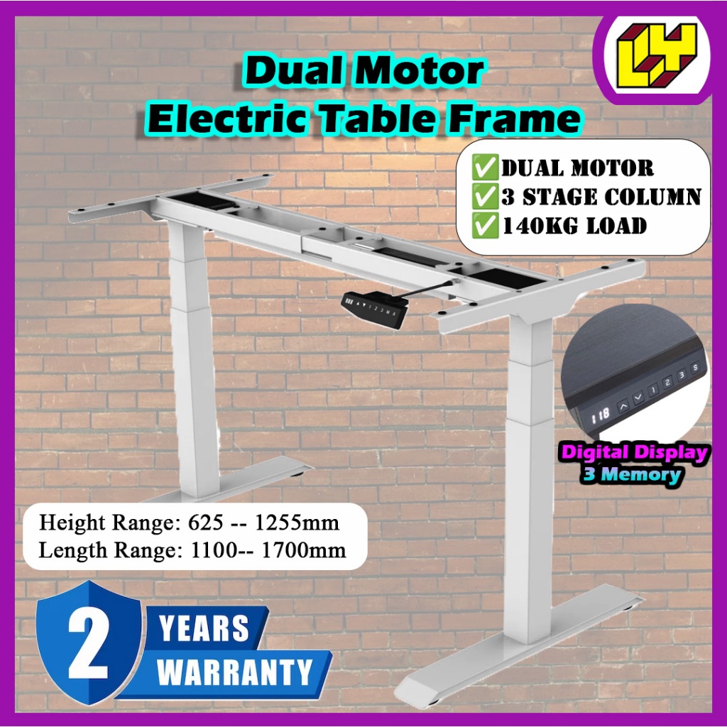 Electric Adjustable Height Table Frame Ergonomic Motorized Automatic ...