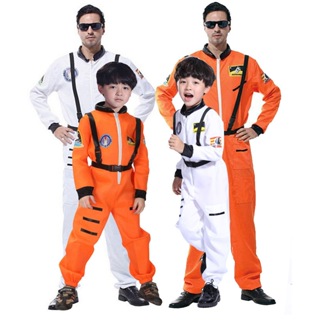 Aerospace Astronaut Cosplay Costume Cool Adult Spaceman With Helmet Suit  New Halloween Cartoon Mascot Party Clothing