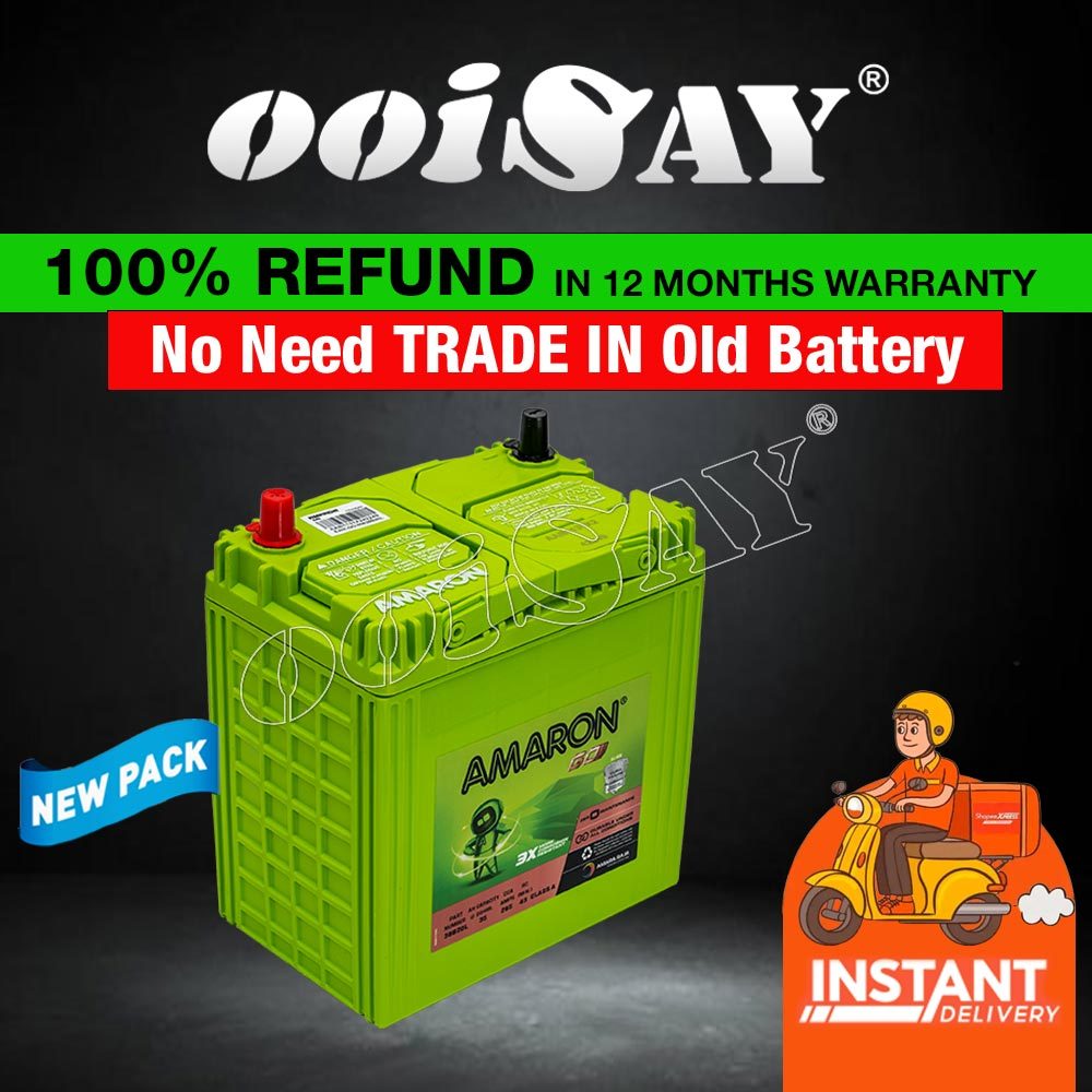 AMARON GO NS40 | NS40ZL | 38B20L (MF) - 35AH - Car Battery - PERODUA ...