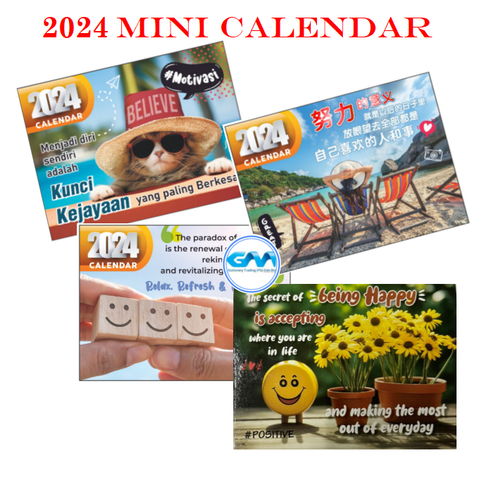 2024 Mini Pocket Calendar Kalendar poket 2024 迷你随身携带日历 Horse