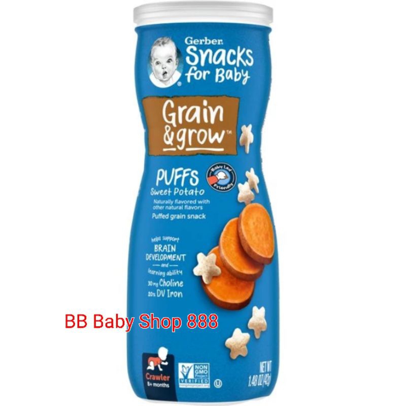 Gerber Puffs Apple Cinnamon/Banana/Sweet Potato (42g) Shopee Malaysia