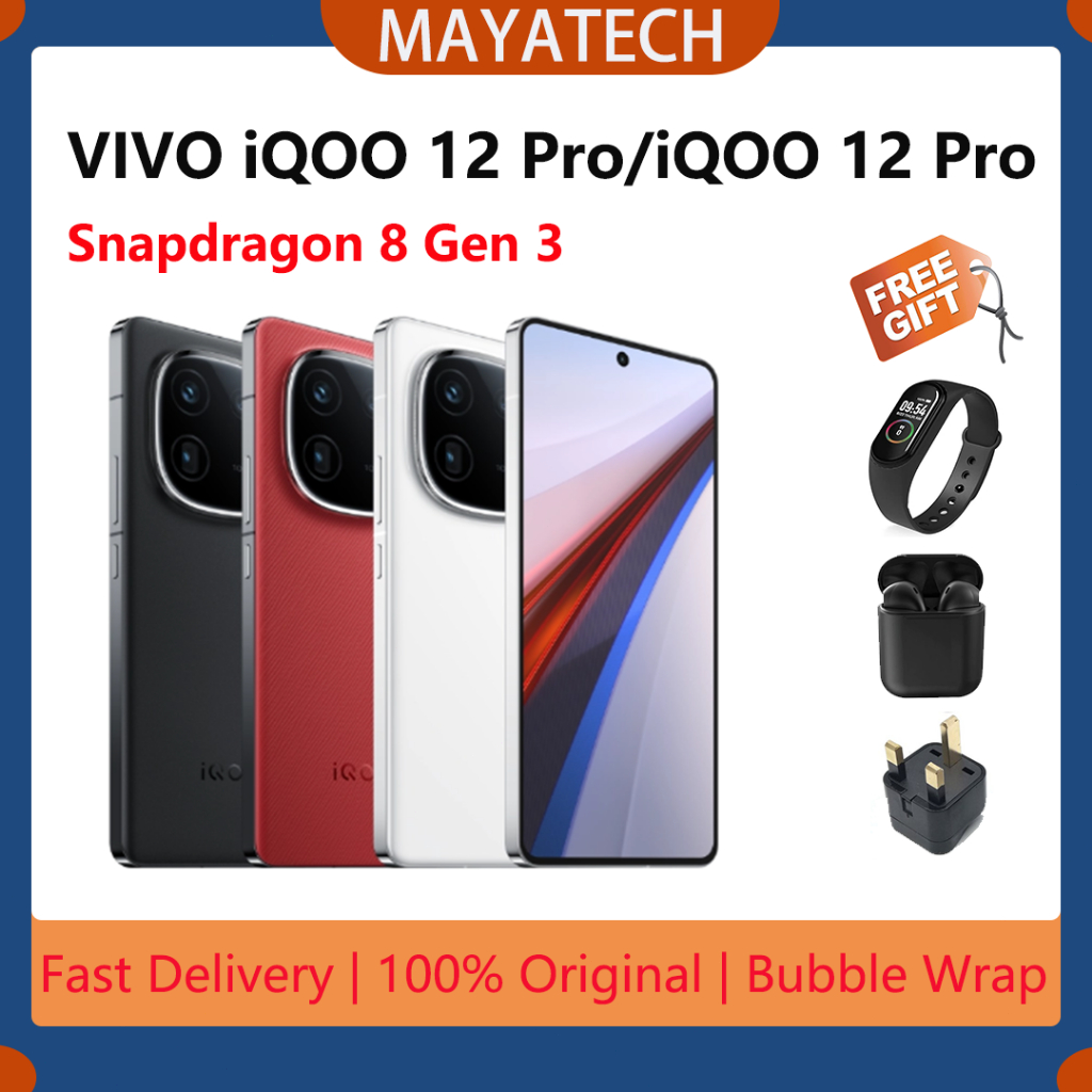 【Newest】VIVO iQOO 12 Pro/VIVO iQOO 12 Snapdragon 8 Gen 3 6.78 inches 5100  mAh 120W wired NFC IP68 SmartPhone