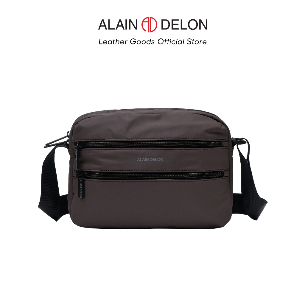 Alain Delon Men Stylish Soft Nylon Horizontal Messenger Bag ASB0524NN3MJ3
