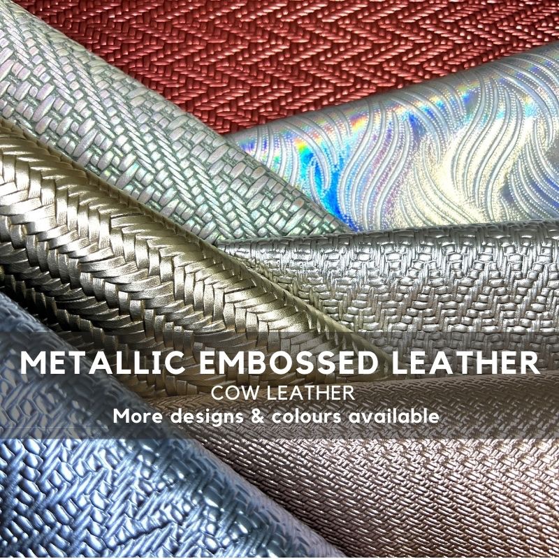 Premium - Colour Silver, Embossed foil leather