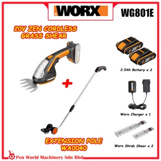 WORX WG801E 20V Grass Shear Shrubber Trimmer Trimming Shrub WORX