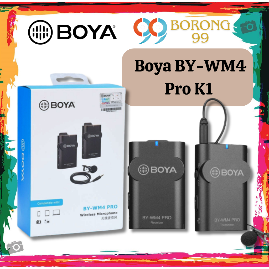 BOYA BY-WM4 PRO Digital Camera-Mount Wireless Omni Lavalier Microphone ...