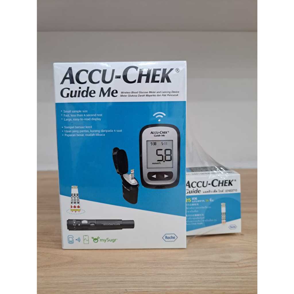 ACCU-CHEK GUIDE ME BLOOD GLUCOSE MONITOR SET STARTER KIT (WITH 25 TEST ...