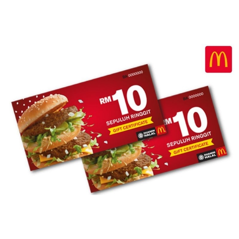 McDonald's Gift Voucher/ Mcd Gift Voucher Expiry on Dec 2024 - RM10 ...