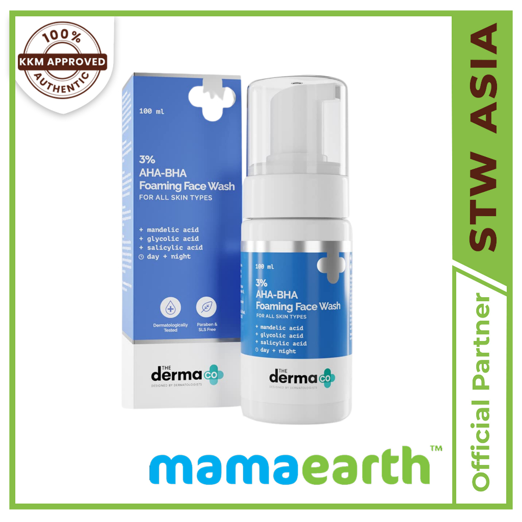 The Derma Co Acne Control 3 AHABHA Foaming Face Wash for all Skin