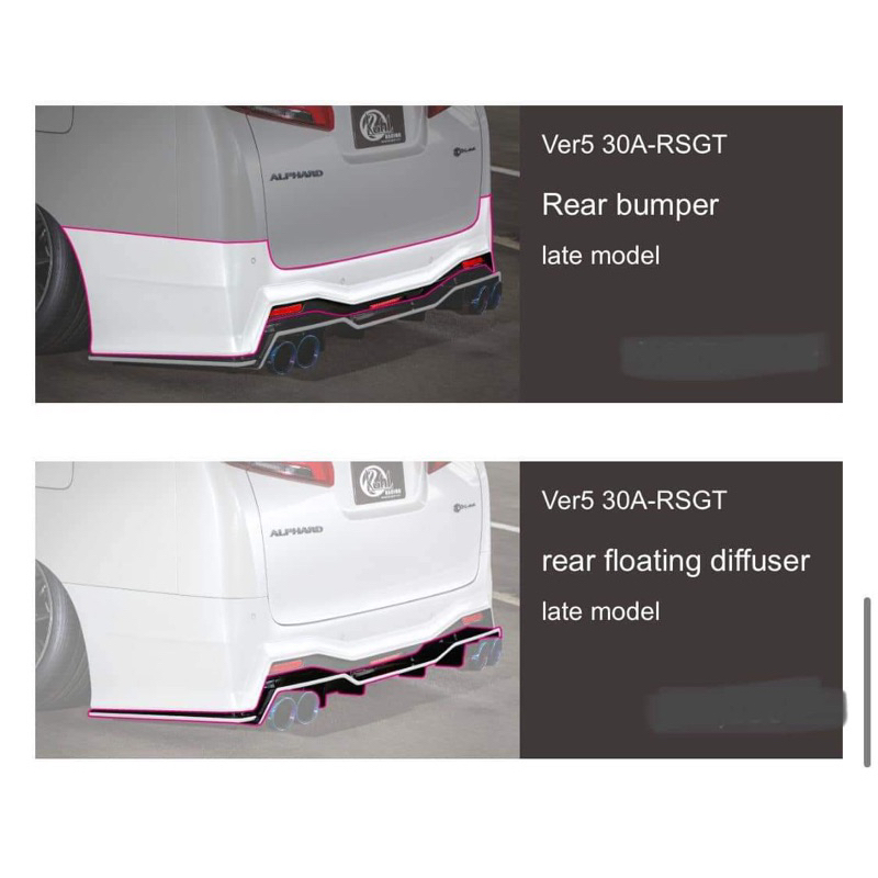 Toyota alphard vellfire anh30 ggh30 rear bumper | Shopee Malaysia