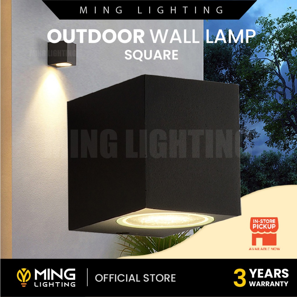 [Waterproof] LED Indoor Outdoor Wall Light Modern Aluminum Square ...