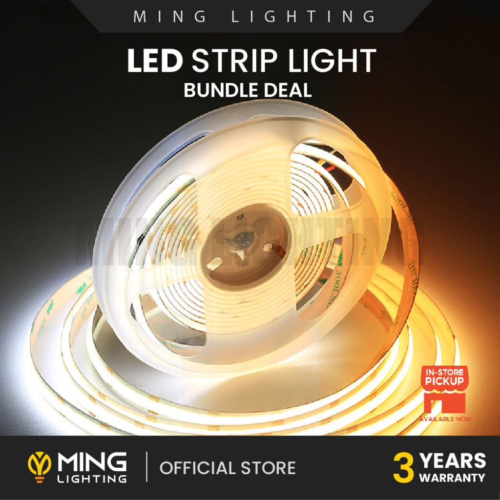 High Grade LED Strip Light COB DC24V Complete Set 5M 320LEDs/480LEDs w