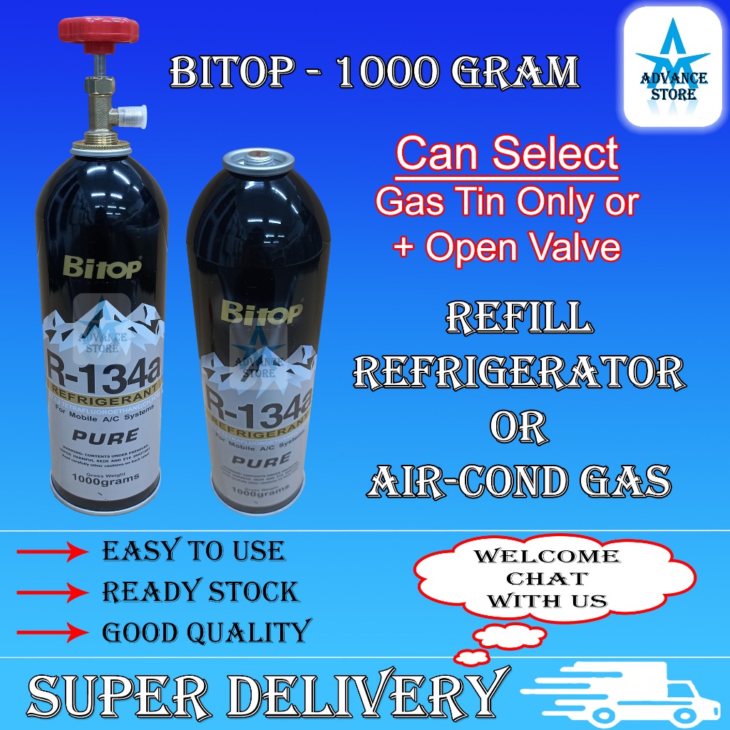 Refill GAS Bitop R134A R134A 134a HIGH QUALITY GAS FOR CAR AIRCOND