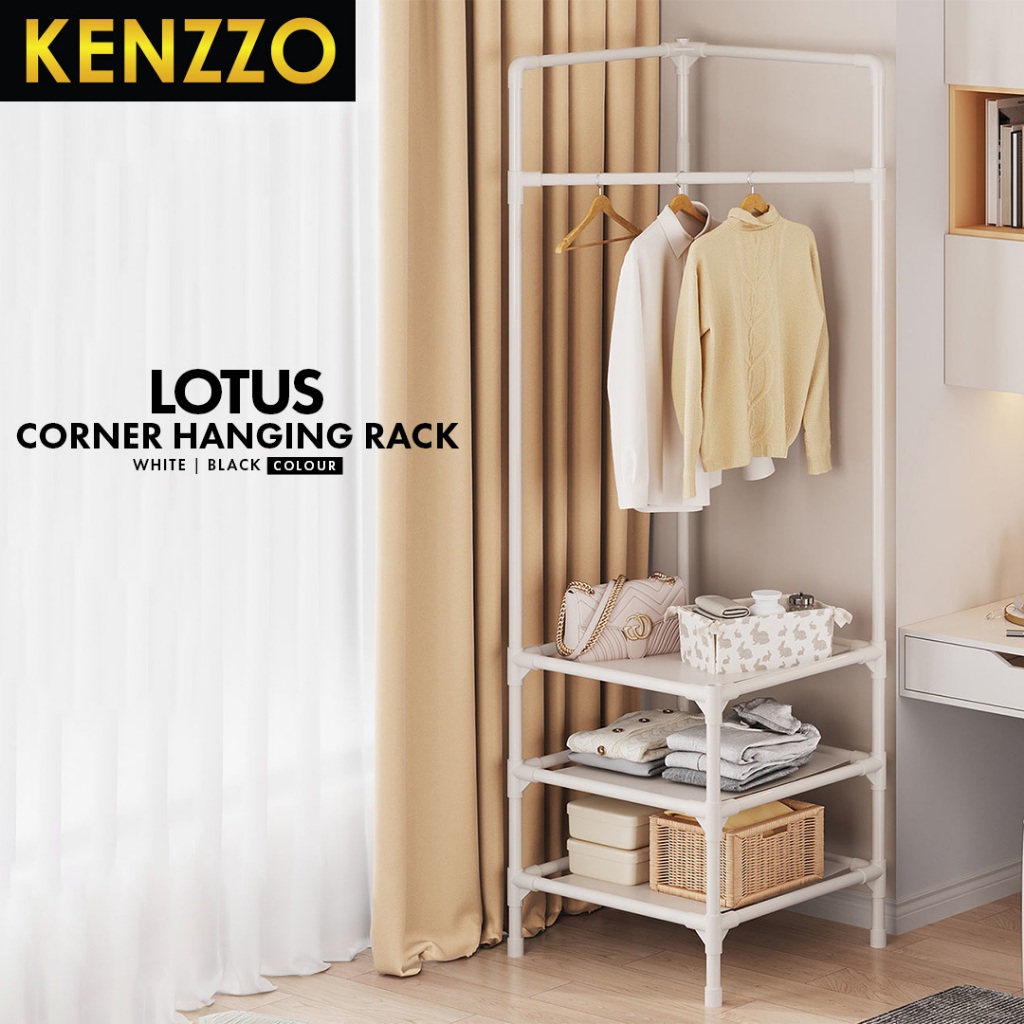KENZZO : Lotus Storage Rack Corner Rack Drying Rack / Rak Sudut Rak ...