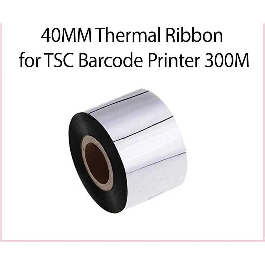 40MM X 300M WAX RIBBON FOR BARCODE PRINTER Thermal Transfer Ribbon ...