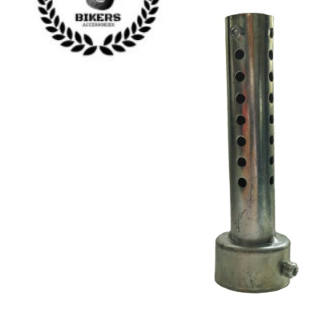 Universal 60mm Motorcycle Exhaust Can Muffler Insert Baffle DB Killer Silencer - Silver Tone