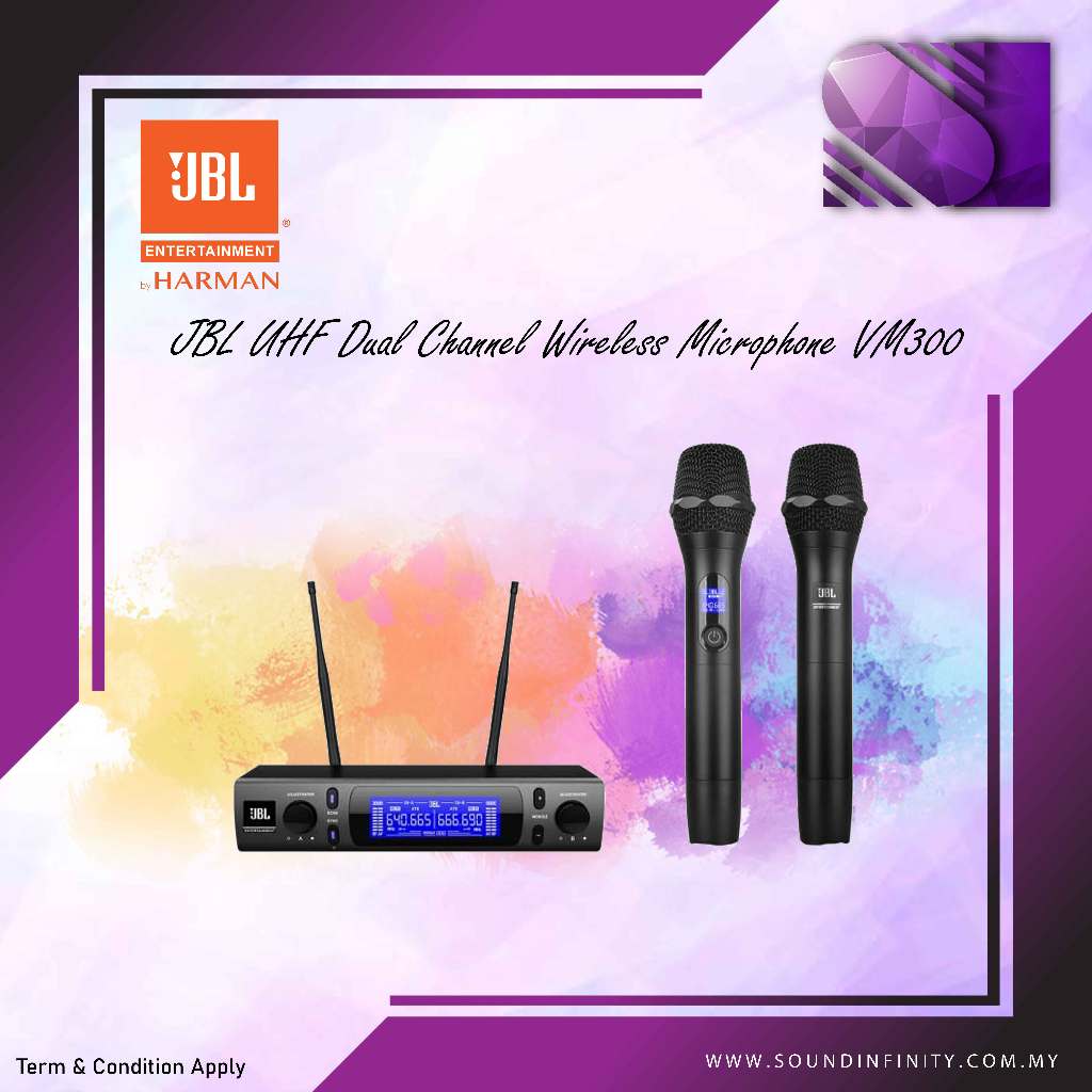 JBL UHF VM300 Dual Wireless Microphone System (VM300) Shopee Malaysia