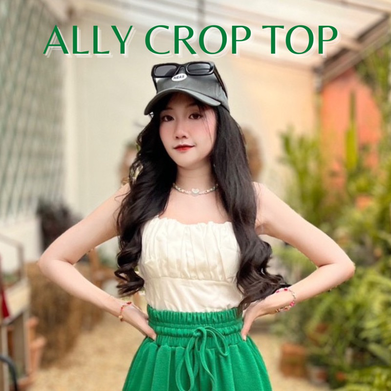 ALLY Crop Top Hanako Fabric [𝗥𝗘𝗔𝗗𝗬 𝗦𝗧𝗢𝗖𝗞]🔥 Shopee Malaysia