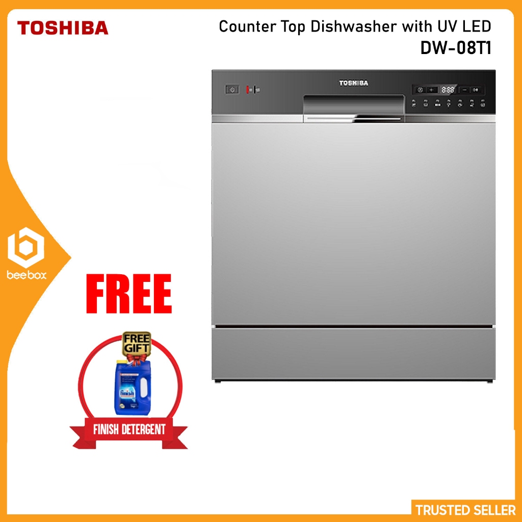 Toshiba DW08T1 / DW08T1 Portable Table Top Dishwasher 8 Place Setting UVLED 8L Water