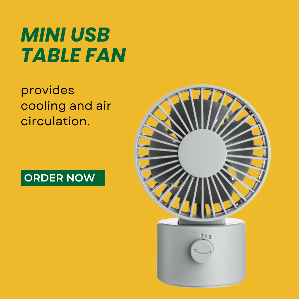 Mini USB Table Fan Portable Fan for Hot Weather and Haze Season Kipas