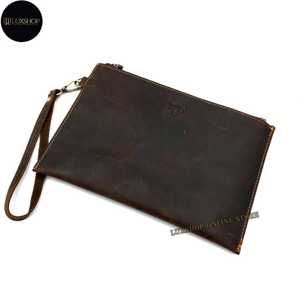 Rush Rider Clutch Bag Men Full Cow Leather Handcarry Bag Man Beg Tangan ...
