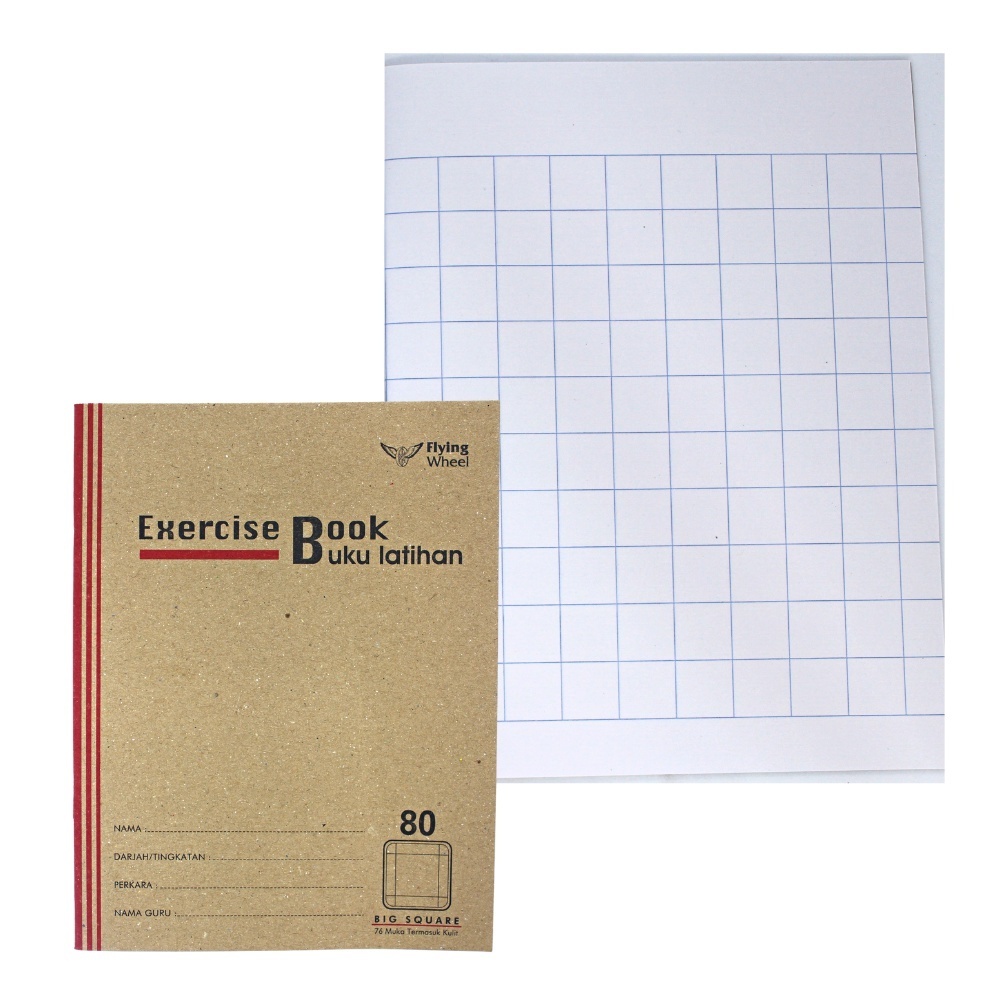 FLYING WHEEL EXERCISE BOOK 80PG (BIG SQUARE) | Shopee Malaysia