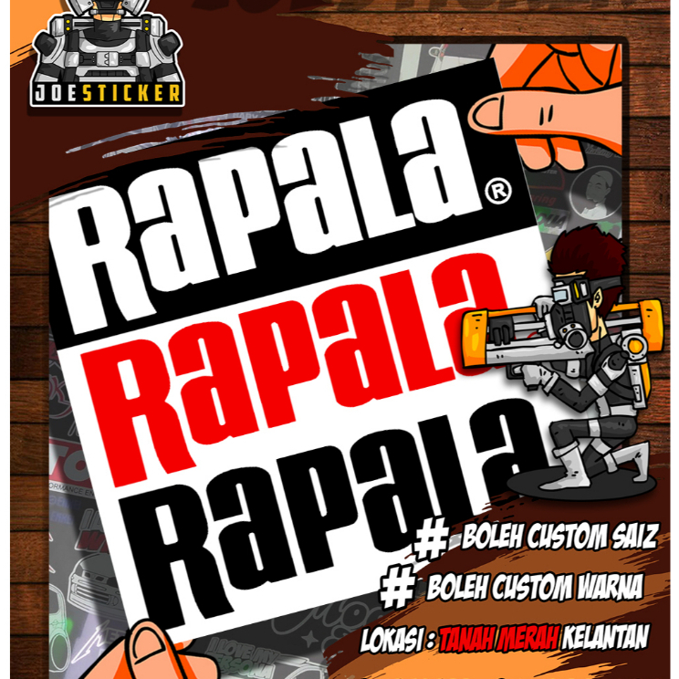 STICKER RAPALA PELBAGAI SAIZ DAN 3 PILIHAN WARNA | Shopee Malaysia