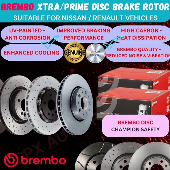 Brembo Genuine Disc Brake Rotor Front For Nissan Navara D L L Speed Manual