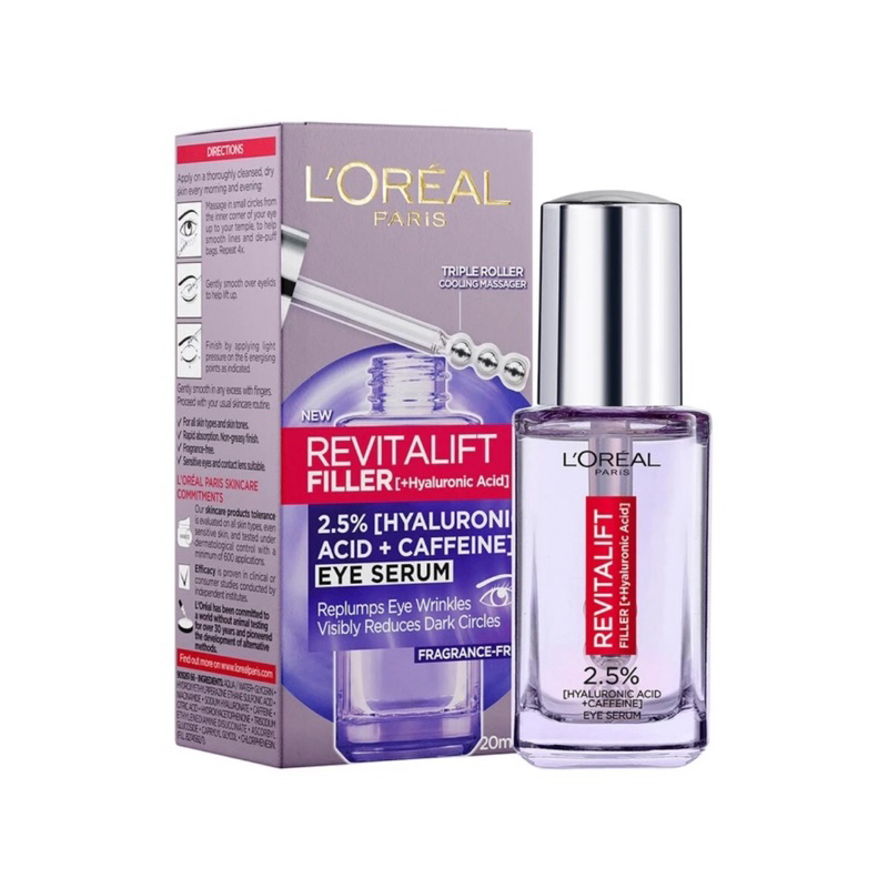 L’oreal Revitalift Hyaluronic Acid Eye Serum 20ml+ Free Gift Axe