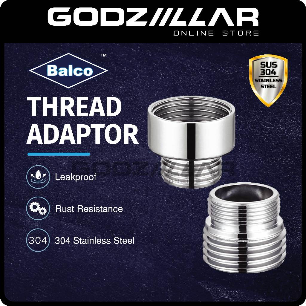 Balco Universal Faucet Thread Adapter (22mm / 24mm) Tap Connector Hose