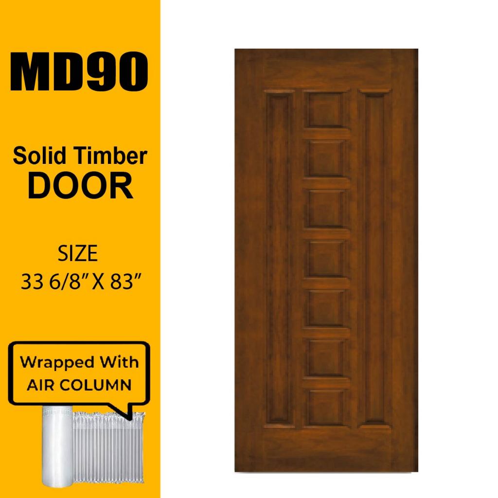 Solid Wooden Door Pintu Kayu Solid Timber standard size 33 6/8 x 83