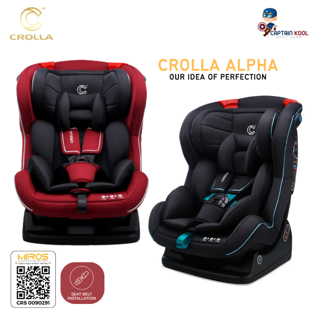 Crolla Alpha Convertible Car Seat NewBorn to 7 Years Old (25kg