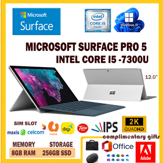 MICROSOFT SURFACE PRO 7 WITH STYLUS PEN & KEYBOARD[INTEL CORE i5