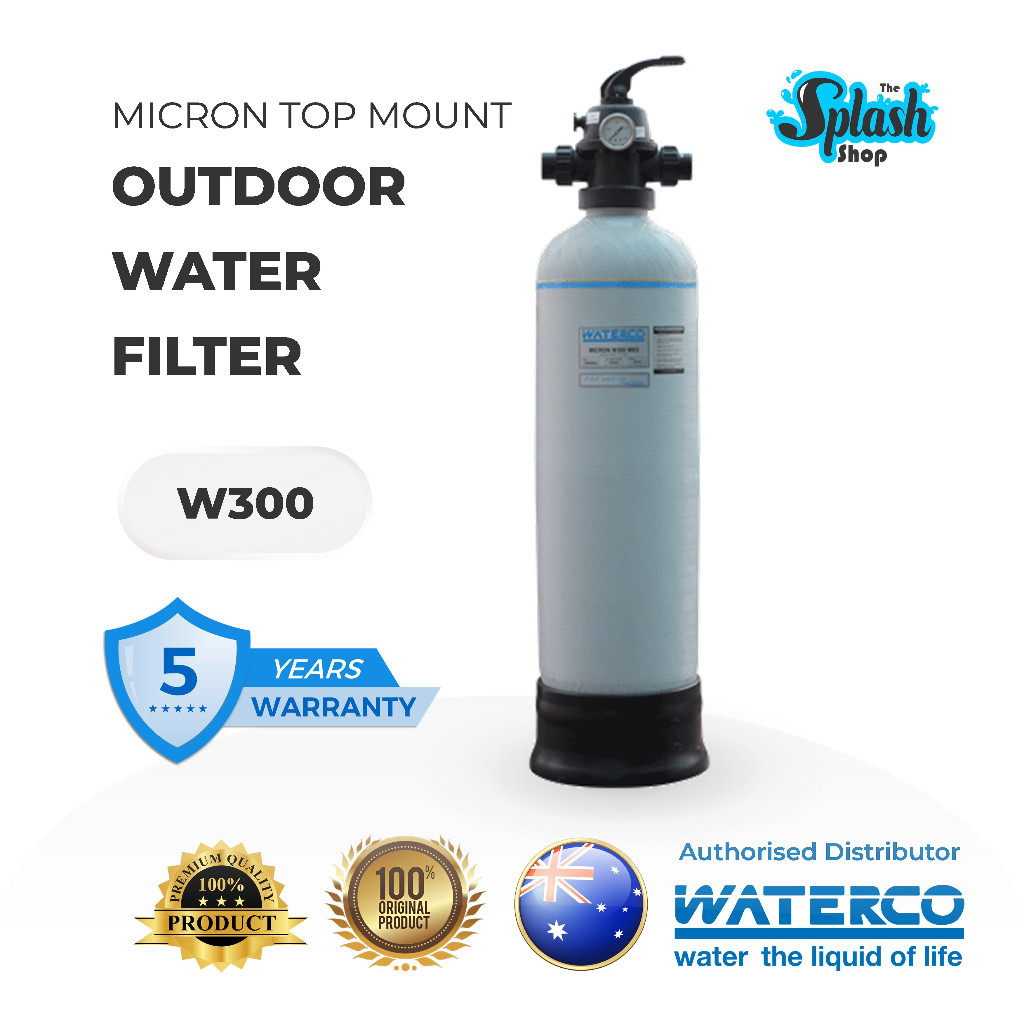 𝐒𝐏𝐋𝐀𝐒𝐇 WATERCO Micron Top Mount Outdoor Water Filter Model W300