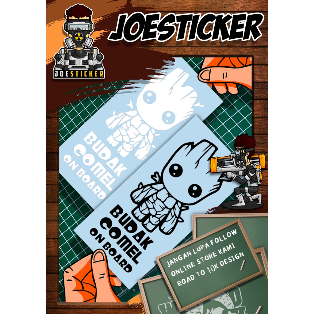 STICKER BUDAK COMEL ONBOARD UNTUK KERETA. ADA 3 PILIHAN SAIZ | Shopee ...