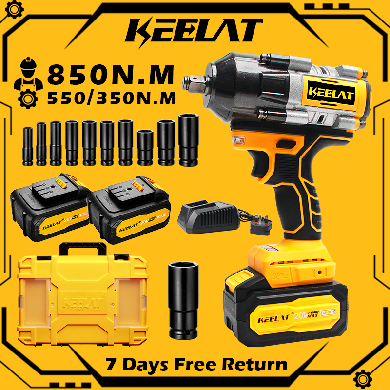 KEELAT 850N.M High Torque Brushless Impact Wrench Cordless Impact
