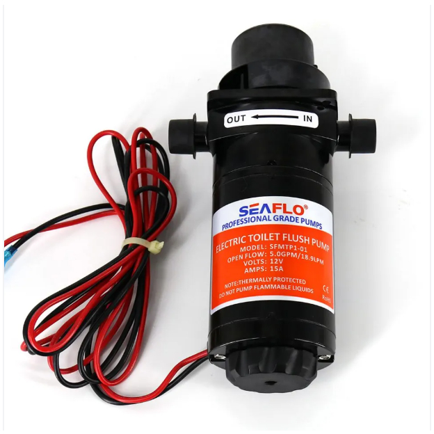 SFMTP101 & SFMTP201 SEAFLO Electric Toilet Flush Pump 12V & 24V