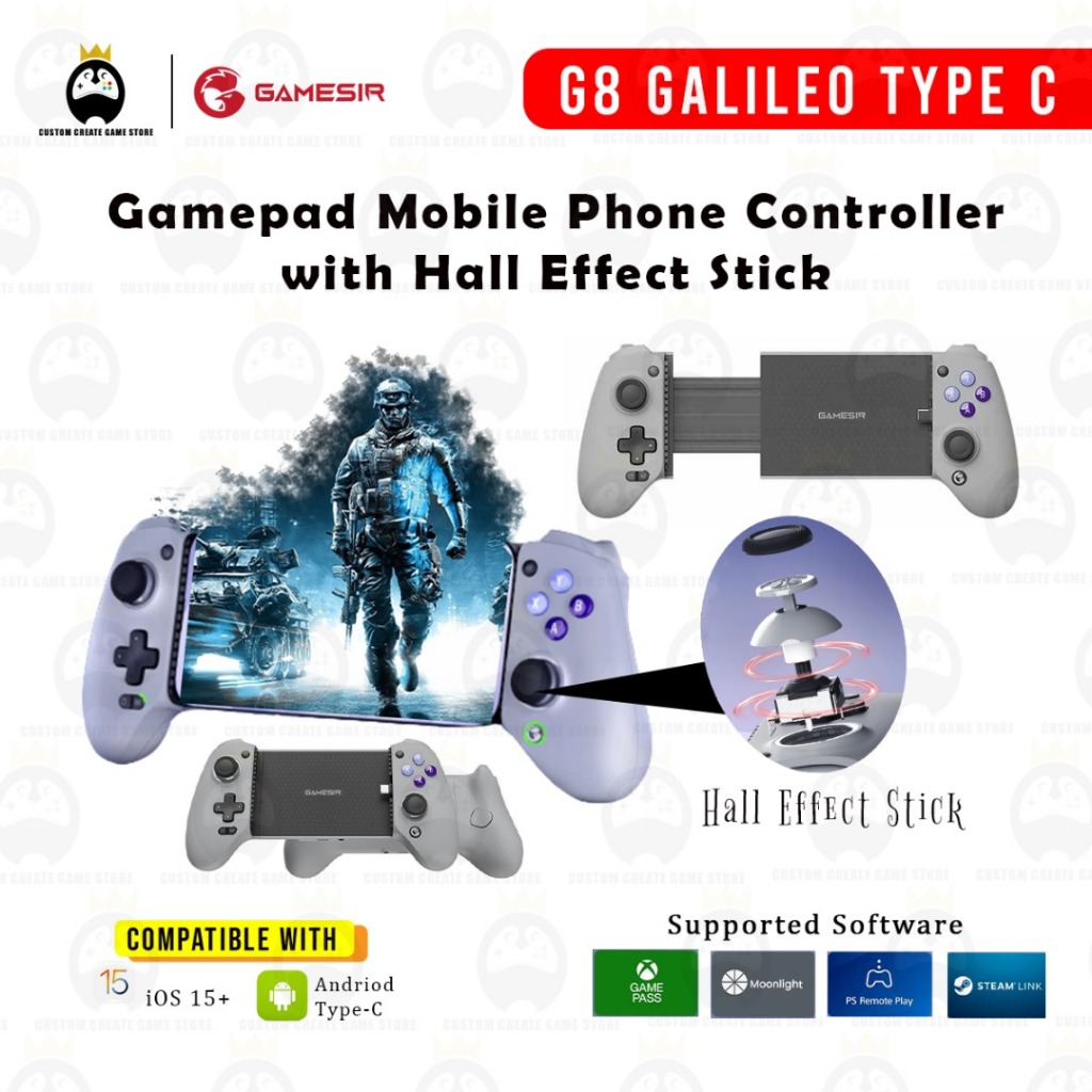 GameSir G8 Galileo Type-C Mobile Gaming Controller for Android iPhone 15  Series