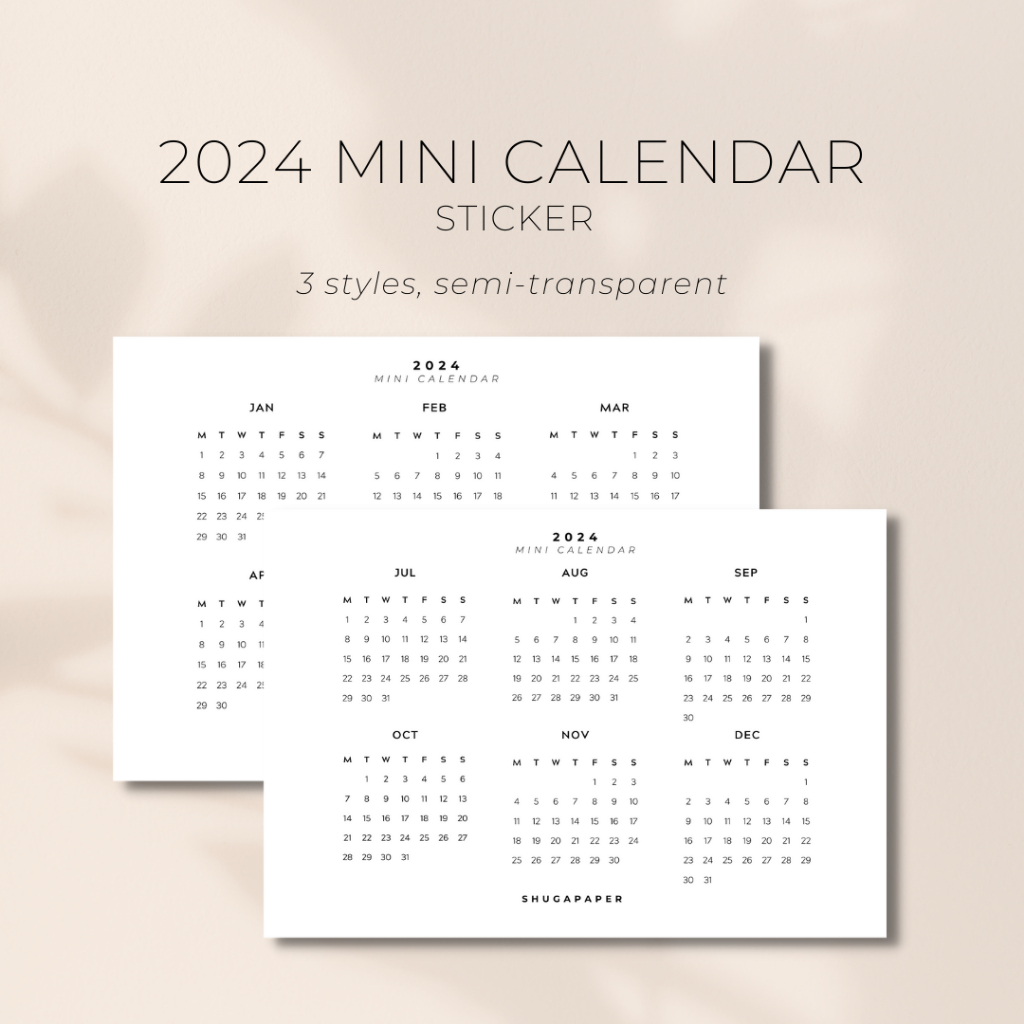 2024 Calendar Sticker