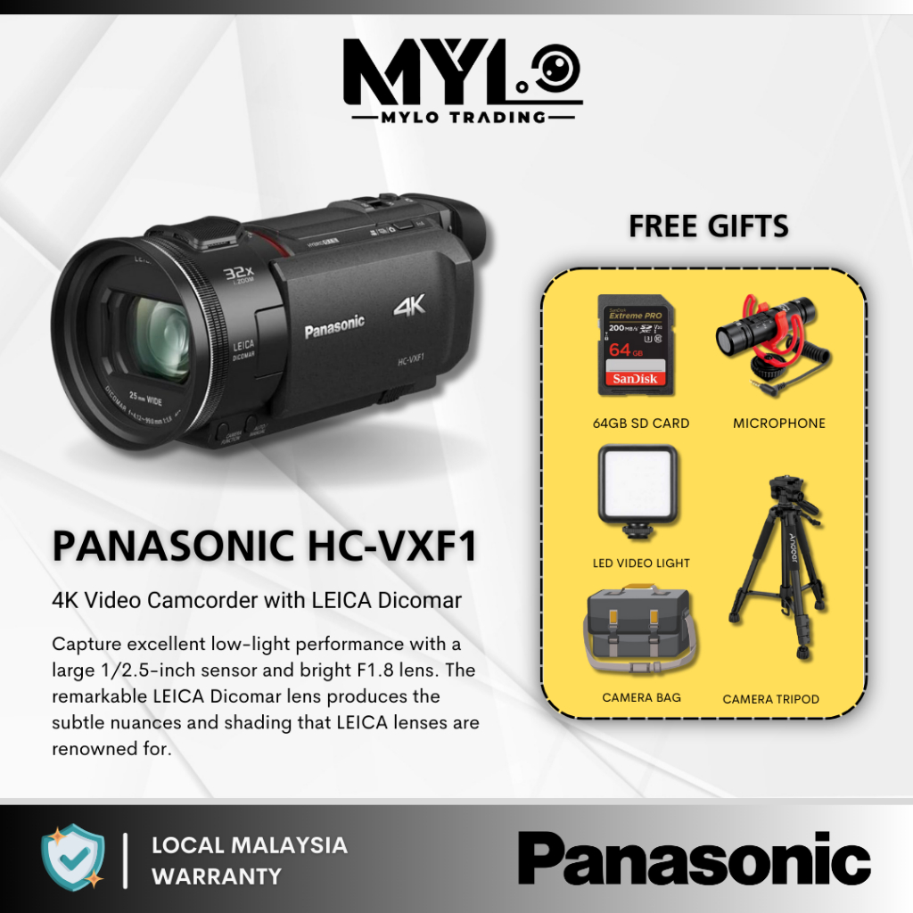 (READY STOCK) - Panasonic HC-VXF1 / VXF1 / 4K Digital Camcorder FREE ...