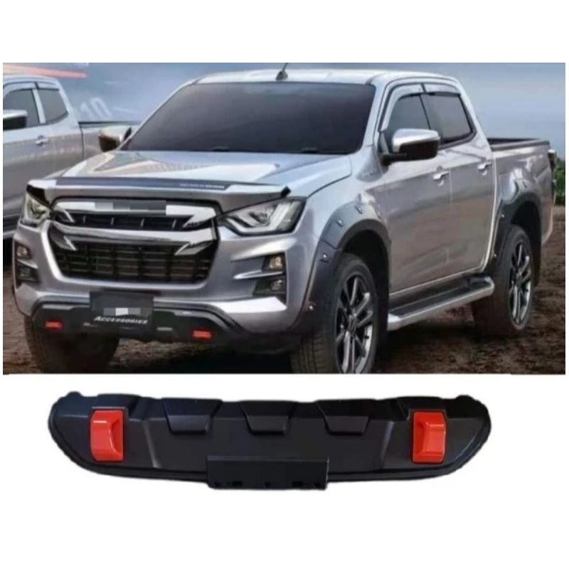 Dmax 20212022 front bumper guard in black color & red shackle Shopee Malaysia