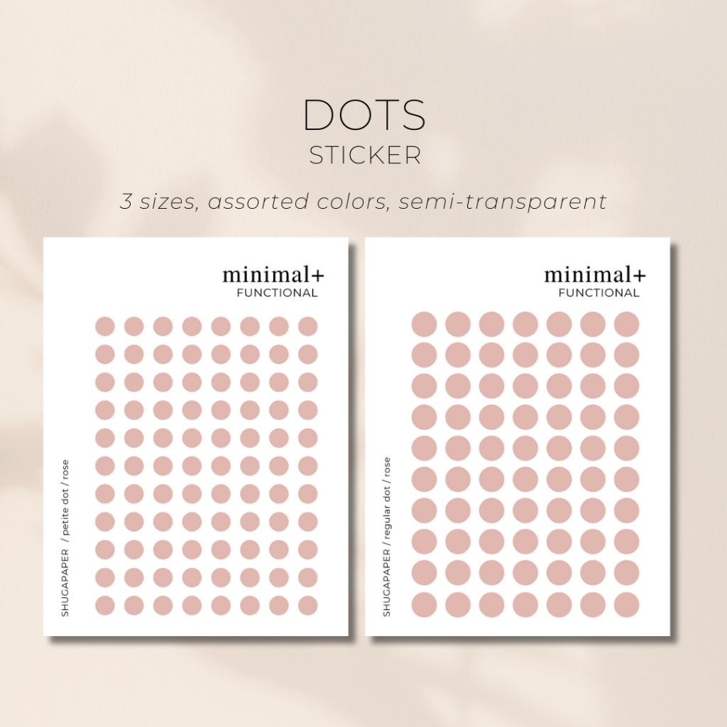 Functional Dots Shape Journal Planner Sticker | Shopee Malaysia