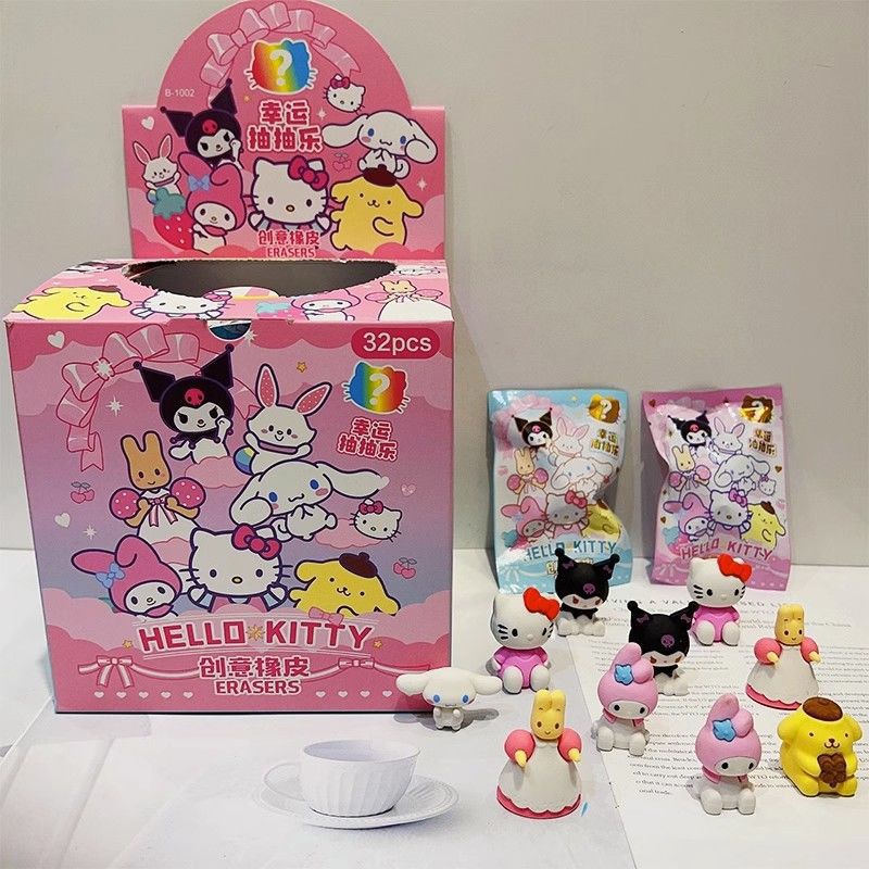 Ready Stock Mystery Pack Sanrio Kuromi Hello Kitty Eraser Randomly 三丽鸥